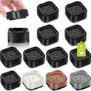 8 Pack Furniture Risers 1 or 2 Inch, Adjustable Bed Risers Heavy Duty For Table Desk Couch Chair Sofa Cabinet Bed Legs Dorm, Square Stackable Bed Raisers Blocks Lift Height 1", 2" or 3", Black