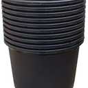 Nursery Pot 1 Gallon 1 Gal 2 Gal 3 Gal 5 Gal 7 Gal 10 Gal 15 Gal Nursery Container Injection Molded Pot Fit for Plants Soil Growers or Hydroponics (10,2 Gallon Short)