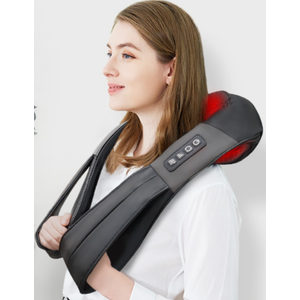Nekteck Shiatsu Neck and Back Massager with Soothing Heat, Shoulder Massager for Pain Relief Deep Tissue, Electric 3D Kneading Massage Tools for Leg Body Muscle, Corded Power, Gifts for Him Her (Black)