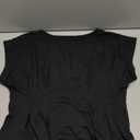 Cicy Bell Womens Peplum Tops Summer Babydoll Cap Sleeve T-Shirts Dressy Casual Crew Neck Pleated Blouses (Large, Black)