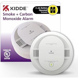 Kidde 900-CUDR Smoke & Carbon Monoxide Detector, AA Battery Powered, LED Warning Light Indicators, 1 Pack