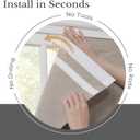 NICETOWN Linen 100% Blackout Door Curtain, 26" W x 72" L, No Drill Cordless Roman Shade for French Front Door Thermal Insulated, Adhesive Top Magnetic Blinds for Indoor Windows Privacy, 1 PC, Beige