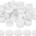 PATIKIL 38mm/1.5" Inner Plastic Bottle Cap, 100Pcs Replacement Screw Bottle Cap Storage Jug Lids for Craft DIY Juice Water Milk, White