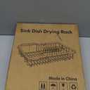 JASIWAY Dish Drying Rack in Sink, Expandable Stainless Steel Dish Drainer for Kitchen Sink, Dish Strainer Rack, Retractable Over Sink Dish Rack with Utensil Holder, 13.4''~16.9''D x 11.8''W, Silver