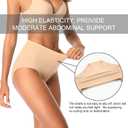 High Waisted Postpartum Underwear Slight Tummy Control Underwear Soft Full Coverage Cotton Panties Multipack (L)