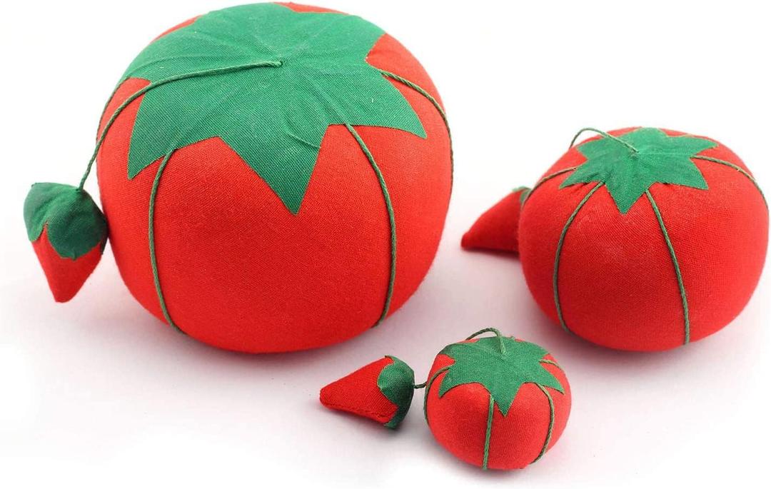bouti1583 3PCS Tomato Shaped Needle Pin Cushion DIY Handcraft Tool for Cross Stitch Sewing Home Sewing Needle Pin Cushion Pillow Pincushion