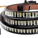 60 Inch Truck Tailgate Light Bar, 450 LED Triple Row Tailgate Light Strip, 5-Function Waterproof Brake/Turn/Reverse Lights, No Drill Install for Truck Trailer SUV RV