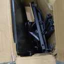 WLIVE Black TV Stand for 45, 50, 55 inch TV, Entertainment Center with LED Lights & Charging Station, TV Media Console Table with 8 Fabric Drawers and Open Shelves for Living Room, Hallway, Wood Top