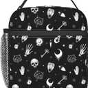 Gothic Skull Lunch Bag Insulated Reusable Lunch Box Thermal Cooler Tote For Men Women Work Travel Picnic Hiking