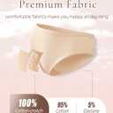ALL OF SHE Womens Underwear Cotton Hipster Panties Breathable Sexy Cheeky Stretch Soft Ladies Bikini Underwear 6 Pack S-XXL (L)