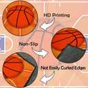 Basketball Court Rug 4'5''x6', Sports Rugs for Boys Bedroom, Basketball Carpet Decor