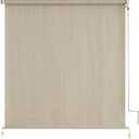 sunoff Outdoor Roller Shades, Cordless Patio Roller Up Blinds with Shade Cloth for Porch Gazebo Pergola Balcony Backyard, Sesame, 36" Wx72 H