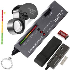 Diamond Tester, Jewelry Diamond Tester Pen  40X Mini LED Magnifying, Diamond Selector for Novice, Thermal Conductivity Meter