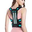 Posture Corrector Brace for Women - Back Posture Corrector for Hunchback & Shoulder Pain Relief, Spine Alignment, Invisible Under Clothes (Black, Medium 23-32 in)