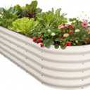 Pattiumo Galvanized Raised Garden Bed 821.5 FT, Round Metal Raised Garden Bed Outdoor Planter Box with Open Bottom, Rust-Resistant Steel Garden Bed for Vegetables Herbs Flowers, Easy Assembly
