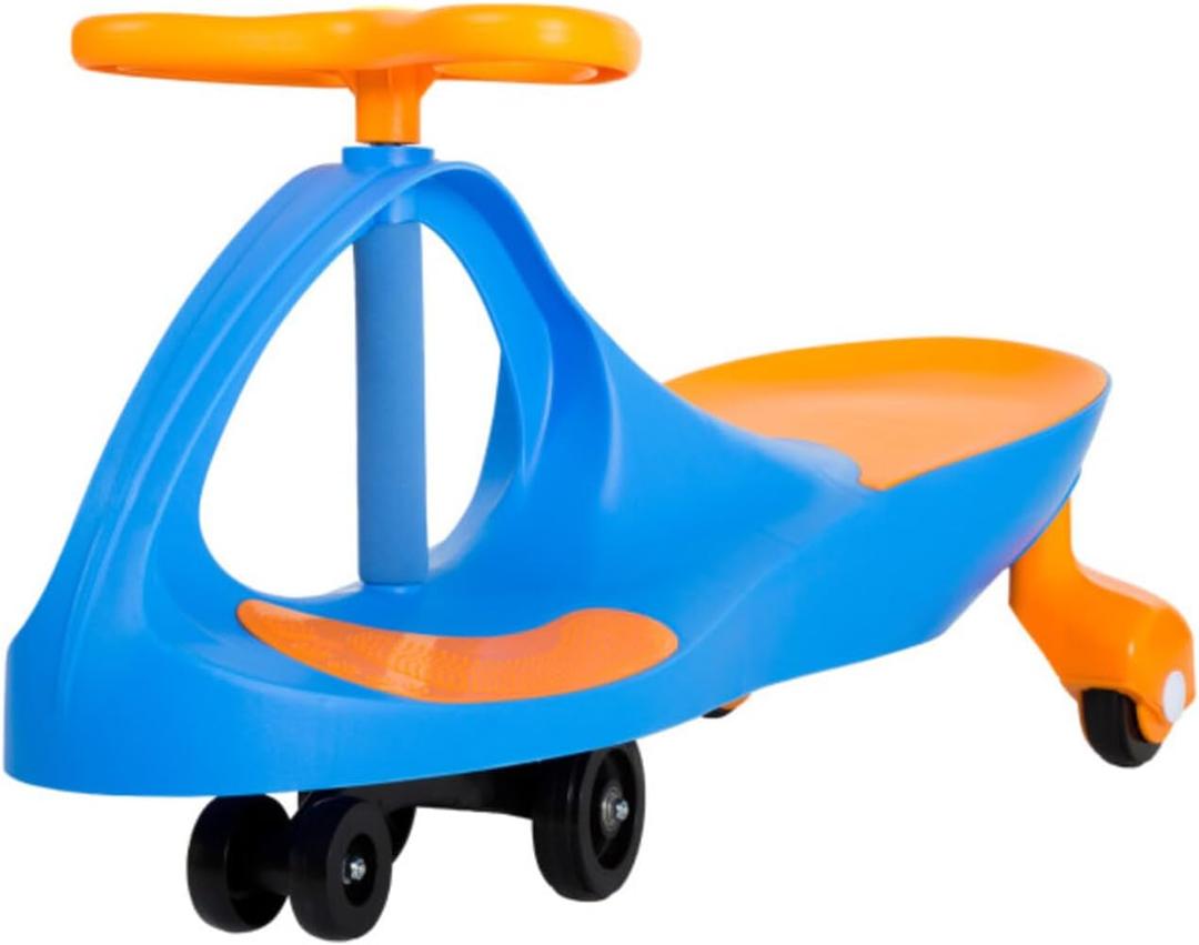 Wiggle Car - Ride on Toy for Ages 3 and Up - Toddler Ride on Toys with no Batteries, Gears, or Pedals Just Twist, Wiggle, and Go by Lil Rider (Blue and Orange)