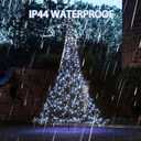 Dazzle Bright 4 Pack Solar String Lights Outdoor, Total 160FT 480LED Solar Powered Waterproof Fairy Lights 8 Modes, Silver Wire Lights for Christmas Patio Party Tree Yard Decoration (White)