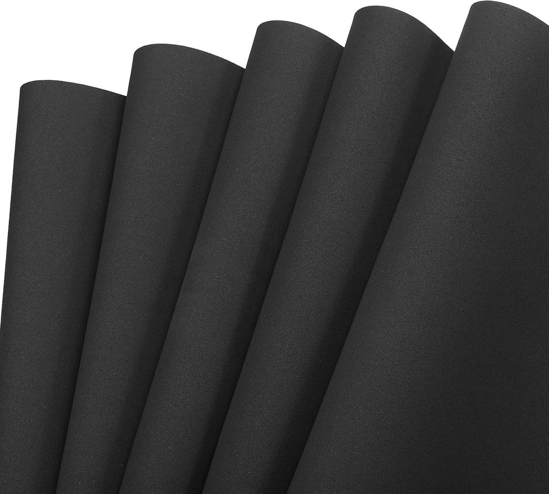 MECCANIXITY EVA Foam Sheets Black 19.7 Inch x 17.7 Inch 0.8mm Thick Crafts Foam Sheets for Costumes, Arts and Crafts Projects Pack of 10