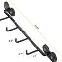 Skyflame Magnetic BBQ Tool Rack - Universal Metal Fridge Organizer Grill Cutlery Holder Towel Hanger - 4 Hooks Storage for Hanging Kitchen Utensils Smoker Tools & Other Accessories, 12" Long