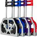 FCH Folding Hand Truck Aluminum Portable Folding Hand Cart 165lbs Capacity Hand Cart and Dolly Ideal for Home, Auto, Office,Travel Use,Black