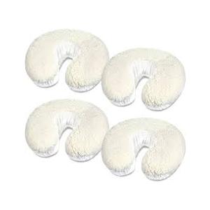 Mixweer 4 Pcs Massage Face Cradle Covers Fleece Massage Table Face Cover Facial Pillow Cover Warm Table Headrest Covers 14.6'' x 13'', Exclude Pillow Insert