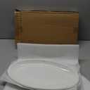Yesland 2 Pack 16" Porcelain Large Oval Serving Plates, White Oval Serving Platters Dishes for Serving Food, Appetizers, Dessert, Meat, Sushi, Fish, Party