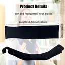 2 x Aogigigio Neck Brace Cover - 2 Pcs Cervical Collar Dust Cover Sleeve for Women Men, Soft & Comfortable for Sleeping Working Breathable Black