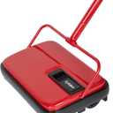 Eyliden Carpet Sweeper, Mini Size Lightweight Hand Push - No Noise, Non-Electric, Easy Manual Sweeping Only for Carpet Cleaning (Red)