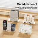 2 x KTRIO Acrylic Mail Holder, Clear Mail Organizer Countertop, Letter Envelope Holder for Desk, Mail Sorter Letter Stand for Home Office School