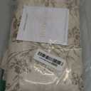 Boho Curtains for Living Room Tan Beige 63 Inches Long 2 Panel Semi Sheer Linen Floral Curtains Vintage Farmhouse Drapes for Dining Room Kitchen