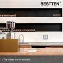 BESTTEN 2 Pack 2-Gang Decor Metal Wall Plate with Protective Film, Standard Size, Decorator Outlet Cover, Industrial Grade Stainless Steel, H4.53 x W4.57, Brushed Finish, Silver