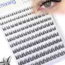 Short Self Adhesive Lash Clusters 8-12MM Natural Self Adhesive Eyelashes Pre Glued Wispy Eyelash Clusters No Glue Needed Cluster Lashes Spiky Manga C Curly Cluster Eyelash Extensions by Lvmixwig