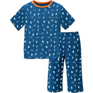LUCKYLI Toddler Boy's Clothing Sets Kids 2 Piece Summer Outfits Short Sleeve T-Shirt and Short Boys Clothes 3-8 Years (Blue)