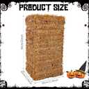 Suzile 2 Pcs Halloween Decorative Straw Bale, 24 x 12 x 12 Inches Foldable Hay Bales Decoration, Easy to Handle Reusable Fake Hay Stacks Waterproof for Indoor Outdoor Halloween Parties Photo Props