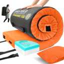 Memory Foam Camping Mattress pad, Comfortable Thick Floor Sleeping Mat for Adults with Waterproof and Non-Slip Bottom, Portable Roll Up Mattress for Sleepover Guest,Cot Mad for Car Camping (Cot:72*24*3", Orange)