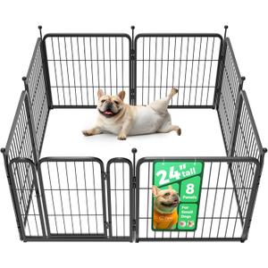 FXW Rollick Dog Playpen for Yard, RV Camping, 24 inch 8 Panels for Small and Puppy DogsPatented