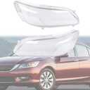 2pcs Clear Headlight Lens Cover Headlamp Lenses Left & Right Replacement for Honda Accord 2013-2015