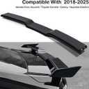 Rear Spoiler Wing Compatible With Honda Civic Accord For Toyota Corolla Camry For Hyundai Elantra 2018 2019 2020 2021 2022 2023 2024 2025 4-Door Sedan High-Kick TRD style Wing Carbon Fiber Look