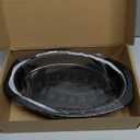 Covered Oval Roaster, 13 inches, Black