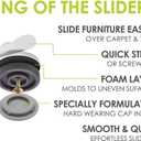 GorillaGlides 1 Inch Chair Sliders/Furniture Floor Protectors (16 Furniture Glides) Self-Adhesive Screw On Chair Glides for Sliding on Low-Pile Carpet & Hard Surface Floors, Round