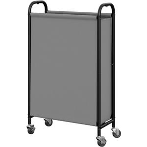 GRANNY SAYS 80L Slim Laundry Hamper with Silent Brake Wheels, Sturdy Metal Frame & Handle, Rolling Laundry Basket for Laundry Room, Bedroom, Bathroom, or RV  Suited for Singles or Couples, Grey