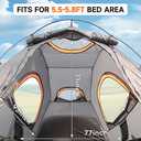 Truck Bed Tent: 2025 Upgrade Truck Tent Easy Setup for Camping, 3000mm Waterproof Pickup Truck Tent for 2 Person (5.5FT-5.8FT, Grey & Orange)