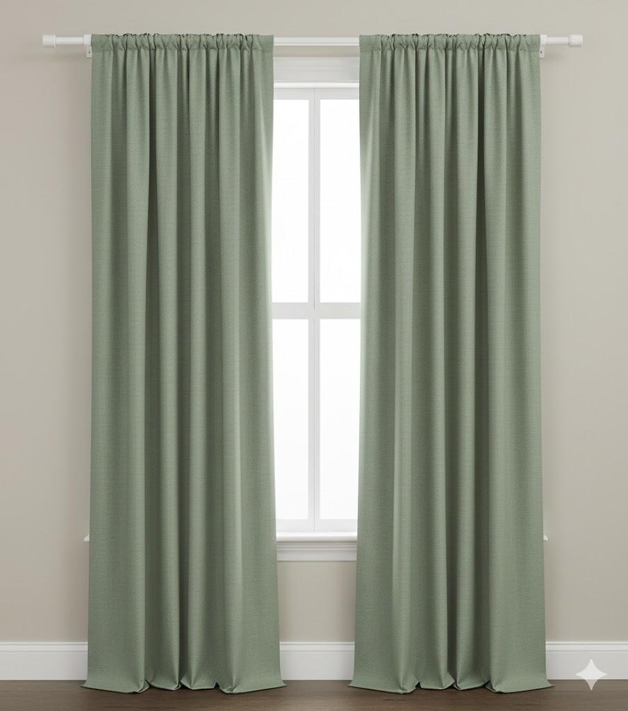 RYB HOME 84 inches Green Curtains for Living Room Lights & Drafts Blocking Window Curtains Room Darkening Drapes for Bedroom, W70 x L84 inch, 2 Panels, Sage Green