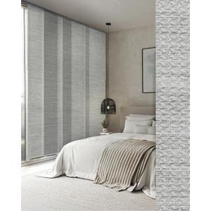 Panel Blinds Dual-Sided 45.8"-86" x 96", Silent | Dual-Sided Natural Woven Panel Track Blinds for Sliding Doors, Room Dividers and Closets with Adjustable Track