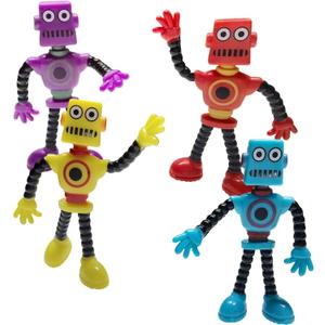 Flexible Bendable Figures Robot 4 Pcs Twisted Deformed Doll Decompression Toy for Boys Girls Cool Stuff Cute Things Funny Gift