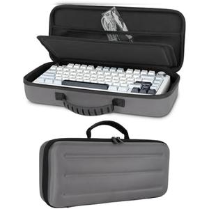 XINGFUDAO 75% Keyboard Case,Hard Carrying EVA Case for Aula F75 Wireless Mechanical Keyboard,Compatible with ASUS ROG Azoth 75% Wireless DIY Custom Gaming Keyboard