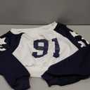 SOLY HUX Girl's Graphic Y2k Jersey Sweatshirt Number Print Off the Shoulder Long Sleeve Casual Fall Pullover Tops Blue and White Letter 12Y