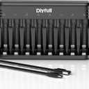 Dlyfull 8 Bay AA AAA Battery Charger with USB-C High-Speed Charging, Independent Slot for 1.2V Ni-MH Ni-CD Rechargeable Batteries, Cable Included