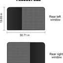 Mandark Car Window Sun Shades, 2PCS Magnetic Vehicle Rear Side Sunlight UV Privacy Protection Cover, Breathable Automotive Block Light Sunshade for Rest Camping, Universal Fit(Back)