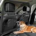 Nandae Dog Car Barrier Escape-Proof, 50" Wide Pet Restraint Car Backseat Divider Vehicle Gate Cargo Area Travel Trunk Barricade Shield with See Through Net Mesh for Trucks, SUV & Full Sized Vehicles